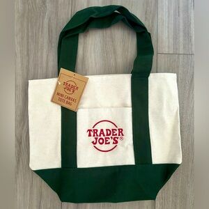 Trader Joe Mini Tote - Green NWT